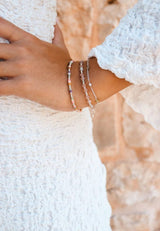 Label Kiki Armband zilver, Pastello Rainbow