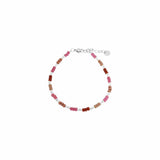 Label Kiki Armband zilver, Raspberry Rainbow