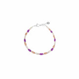 Label Kiki Armband zilver, Terra Purple