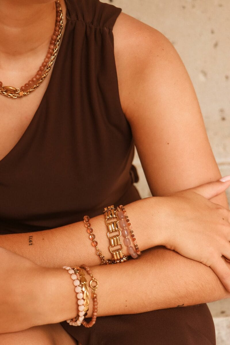 Label Kiki Armbandje goud, Jasmijn