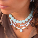 Label Kiki Blue horizon necklace gold