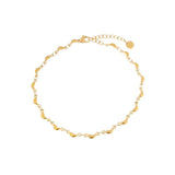 Label Kiki Enkelbandje goud, Half Moon