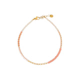 Label Kiki Enkelbandje goud, Perfect Peach