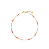 Label Kiki Enkelbandje goud, Sweet Rainbow