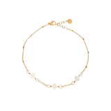 Label Kiki Enkelbandje goud, White Clover