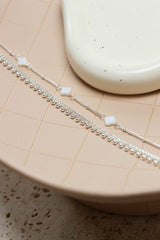 Label Kiki Enkelbandje zilver, Baby Dots