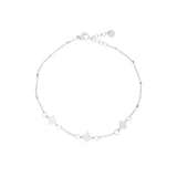 Label Kiki Enkelbandje zilver, White Clover