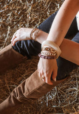 Label Kiki Gemarmerde witte Bangle, White Rock