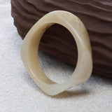 Label Kiki Gemarmerde witte Bangle, White Rock