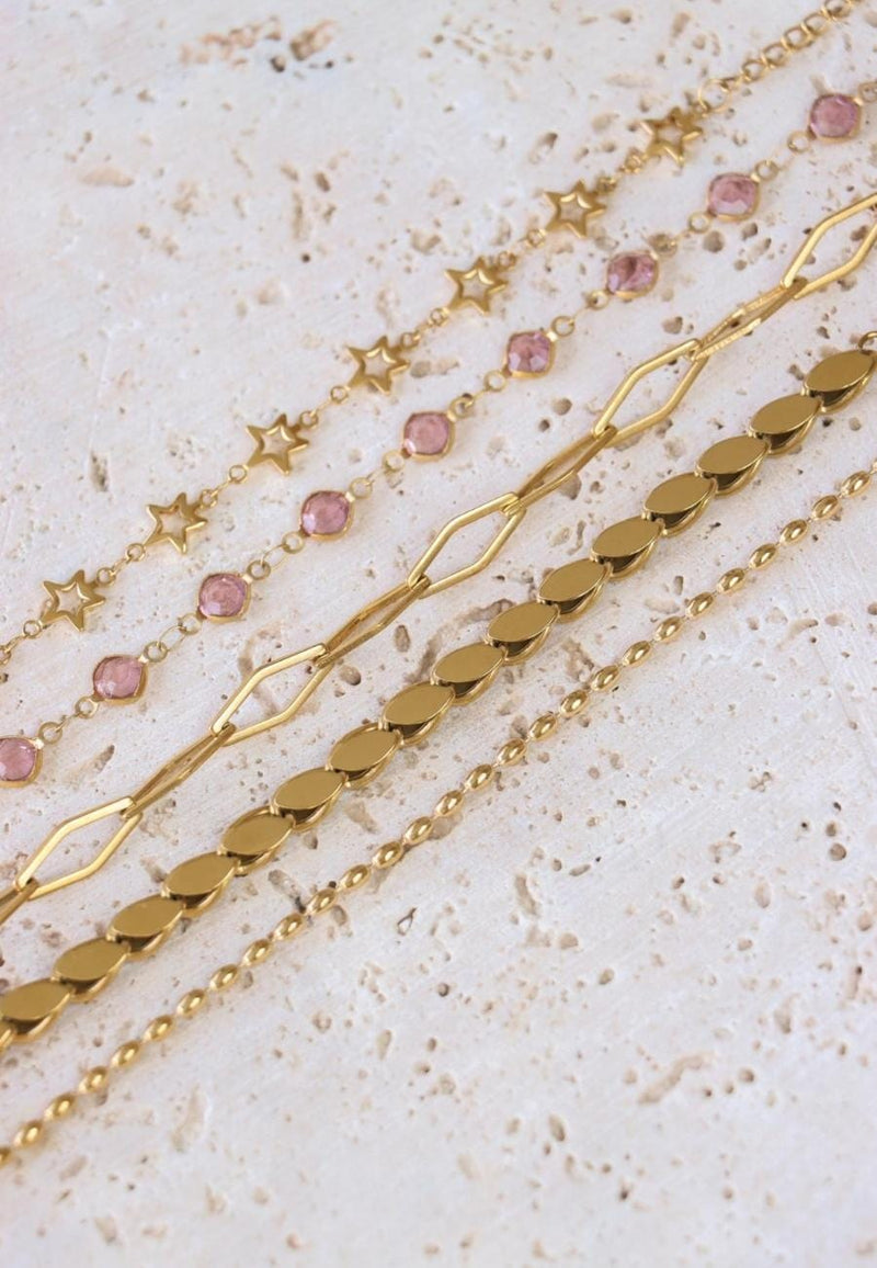 Label Kiki Gouden armband met sterretjes, Starborn