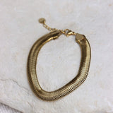 Label Kiki Gouden Armbandje, Flat Snake