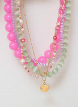 Label Kiki Gouden Ketting met kralen, Summer Flower