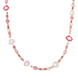 Label Kiki Gouden Ketting met kralen, Summer Flower