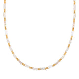 Label Kiki Gouden Ketting met kralen, White Rainbow
