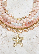 Label Kiki Gouden Ketting met perzikroze kralen, Peachy Beads