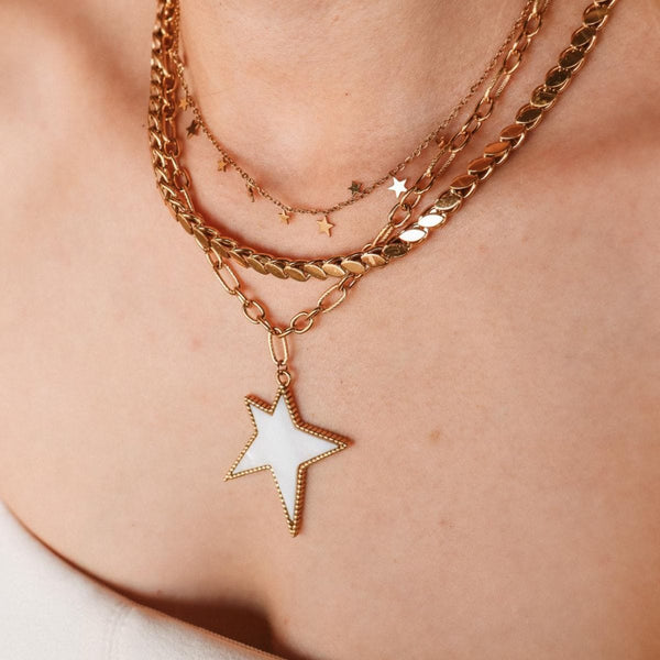 Label Kiki Gouden Ketting met sterretjes, Starborn