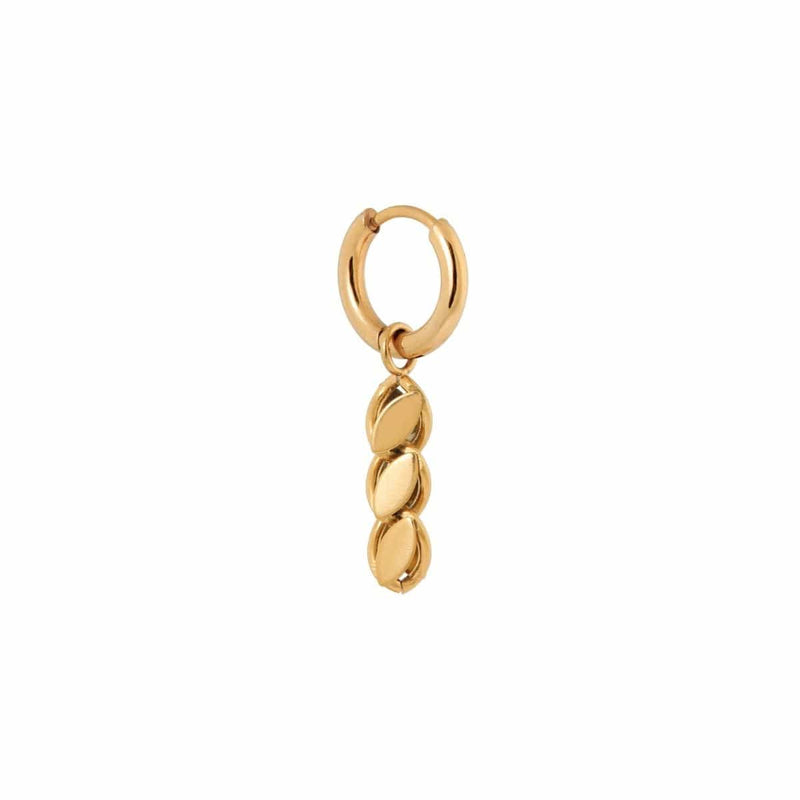 Label Kiki Gouden Oorring met hanger, Spirit - Per stuk
