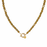 Label Kiki Ketting met mosgroene kralen, Saloon