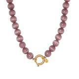 Label Kiki Ketting met paarse kralen, Wanderlight