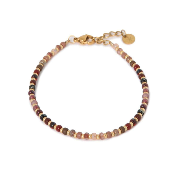 Label Kiki Kralenarmband in warme tinten, All Day Long
