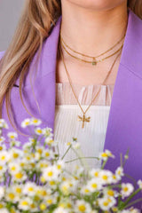 Label Kiki Middellange ketting goud, Dragonfly