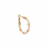 Label Kiki Oorring goud, Beige Hoola - Per stuk