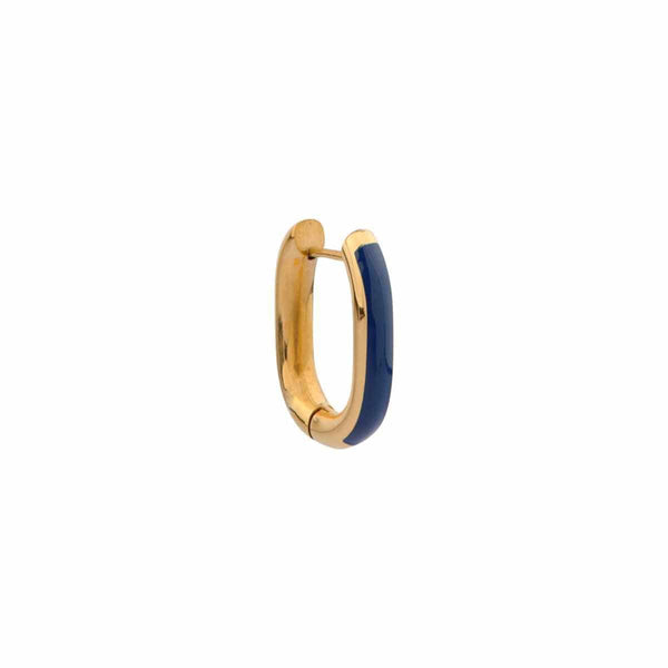 Label Kiki Oorring goud, Blue oval - Per stuk