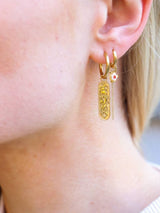 Label Kiki Oorring goud, Chain Flower - Per stuk