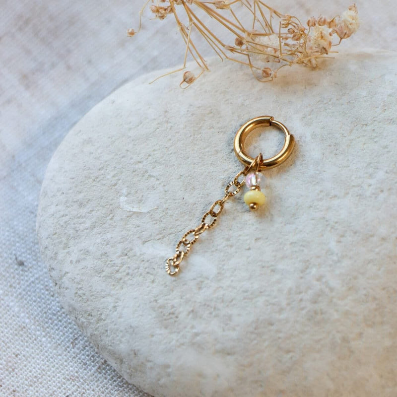 Label Kiki Oorring goud, Chain Yellow - Per stuk