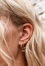 Label Kiki Oorring goud, Cherry Bow - Per stuk
