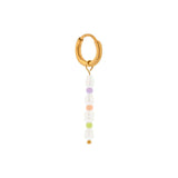Label Kiki Oorring goud, Colorful Pearl - Per stuk