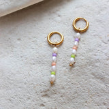 Label Kiki Oorring goud, Colorful Pearl - Per stuk