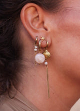 Label Kiki Oorring goud, Coral Glow - Per stuk