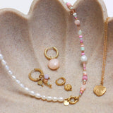 Label Kiki Oorring goud, Golden Bloom - Per stuk