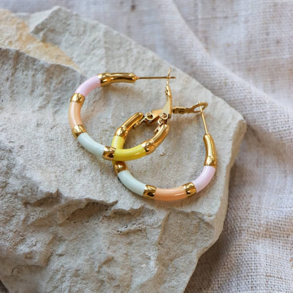 Label Kiki Oorring goud, Hoola Pastel - Per stuk