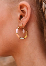 Label Kiki Oorring goud, Hoola Pastel - Per stuk