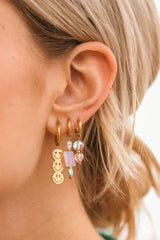 Label Kiki Oorring goud, Ocean Glow - Per stuk
