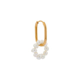 Label Kiki Oorring goud, Oval Pearl - Per stuk