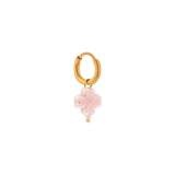 Label Kiki Oorring goud, Pink Clover - Per stuk