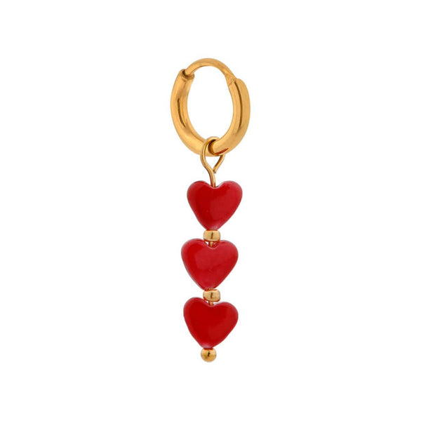 Label Kiki Oorring goud, Queen of hearts - Per stuk