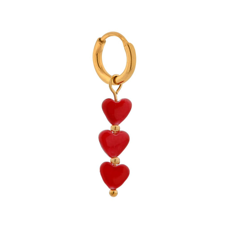 Label Kiki Oorring goud, Queen of hearts - Per stuk