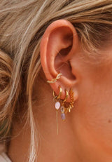 Label Kiki Oorring goud, Terra Lilac - Per stuk