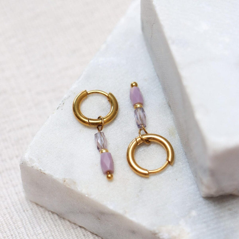 Label Kiki Oorring goud, Terra Lilac - Per stuk