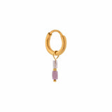 Label Kiki Oorring goud, Terra Lilac - Per stuk