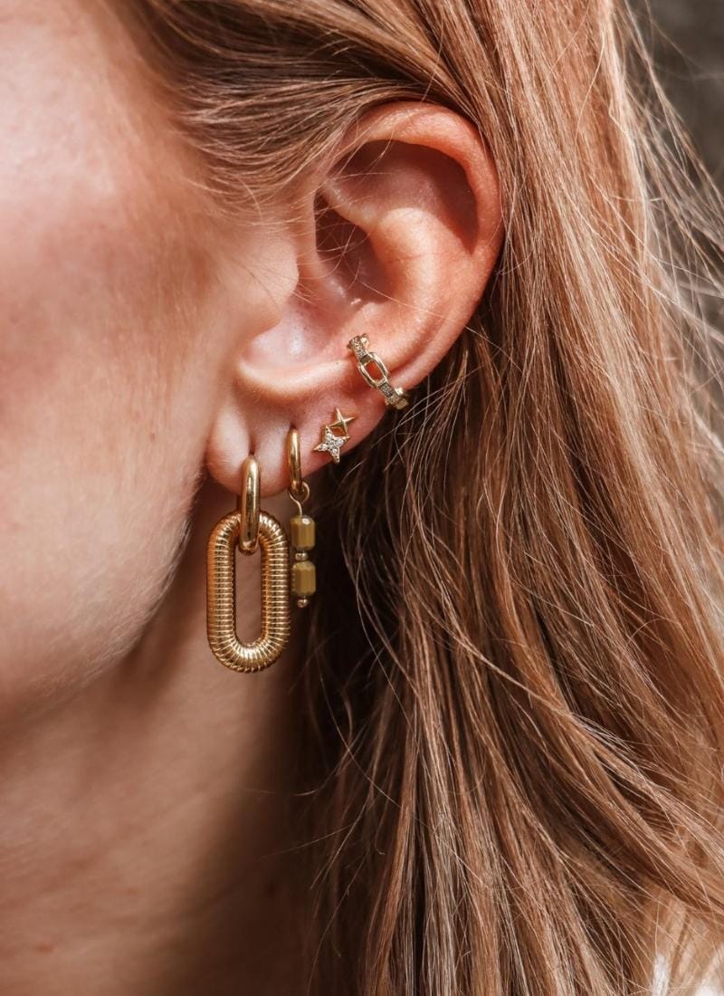 Label Kiki Oorsteker goud, Double Star - Per stuk