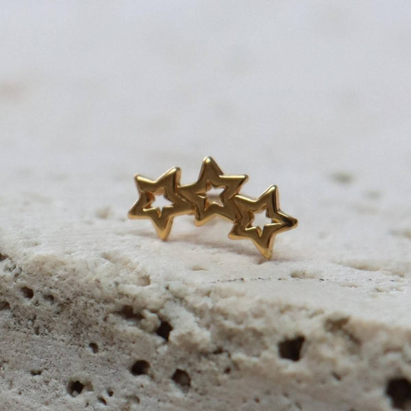 Label Kiki Oorsteker goud, Little Stars - Per stuk