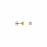 Label Kiki Oorsteker goud, Shiny Pink - Per stuk