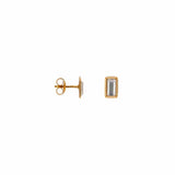 Label Kiki Oorsteker goud, Shiny Rectangle - Per stuk