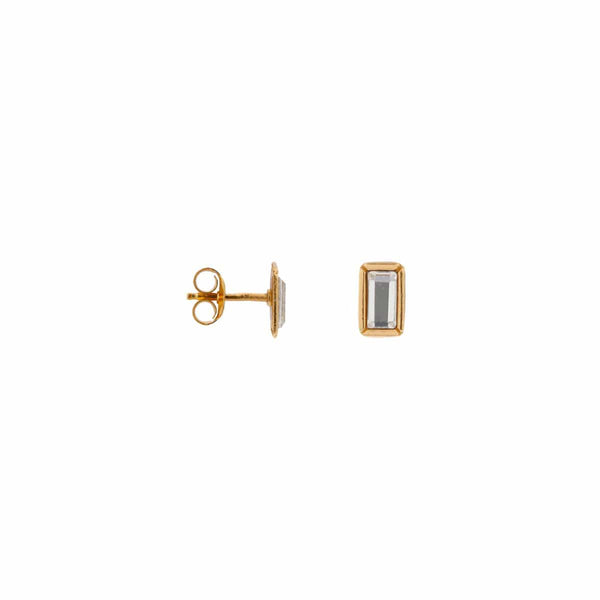 Label Kiki Oorsteker goud, Shiny Rectangle - Per stuk