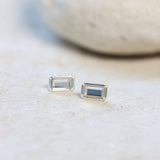 Label Kiki Oorsteker zilver, Shiny Rectangle - Per stuk